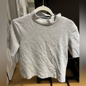 Zara Trafaluc Light Gray Knit Top